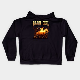 Barn Girl I Equestrian Pony Horse Fan Kids Hoodie